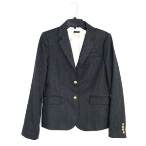 J. Crew Mercantile Schoolboy Gray Blazer with Gold Buttons- Size 6
